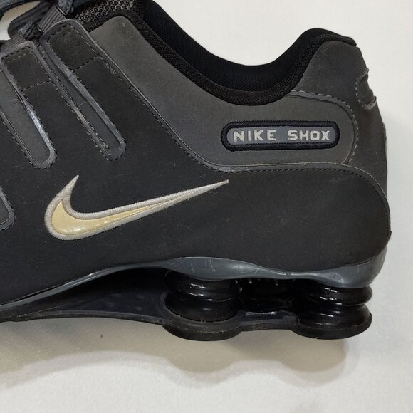 Nike Shox NZ Dark Gray 378341-059 NuBuck Upper Athletic Shoes Mens 12 Cushioned - Picture 9 of 9